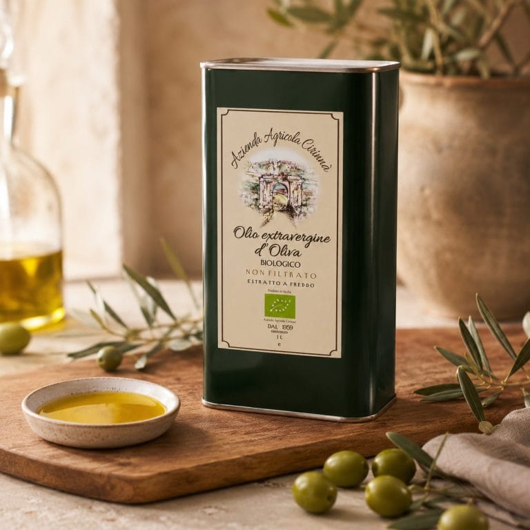 Oliwa z oliwek extra vergine BIO niefiltrowana 1 l – puszka