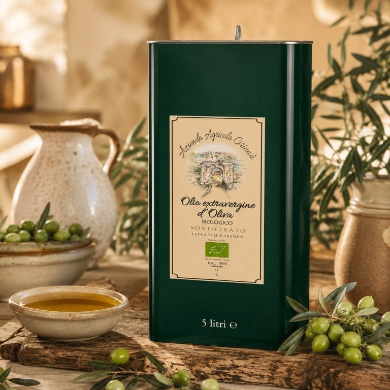 Oliwa z oliwek extra vergine BIO niefiltrowana 5 l – puszka